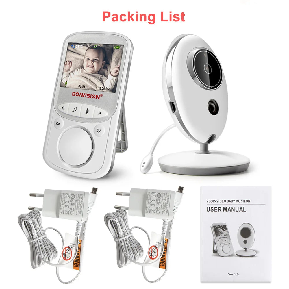 מוניטור אלחוטי מתקדם לתינוק עם מסך LCD, שמע דו-כיווני, ראיית לילה ופונקציית ניגון מוזיקה – מעקב נוח ובטוח 24/7