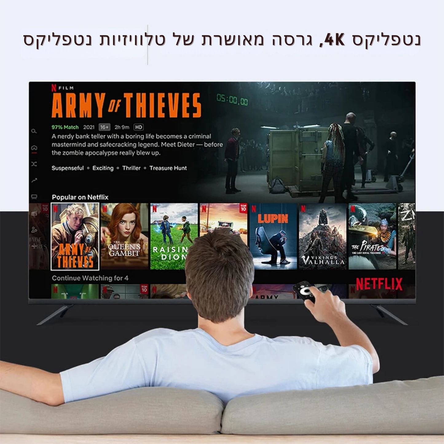 סטרימר Android TV 13.0 4K נייד וקומפקטי – הפוך כל טלוויזיה לחכמה עם ביצועים חזקים, תמונה חדה, WiFi בתדרים כפולים ותמיכה במגוון רחב של אפליקציות