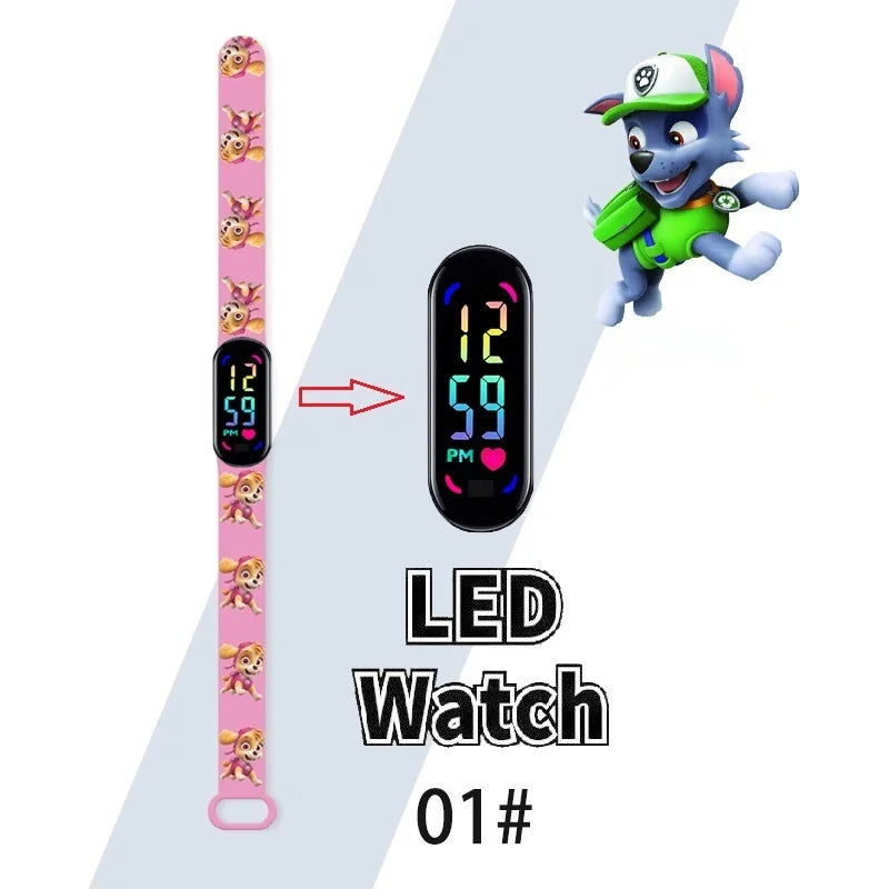 שעון ילדים אופנתי מבית PAW Patrol – מסך מגע LED, ספורטיבי, עמיד ונוח לילדים!