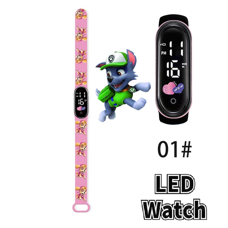 שעון ילדים אופנתי מבית PAW Patrol – מסך מגע LED, ספורטיבי, עמיד ונוח לילדים!