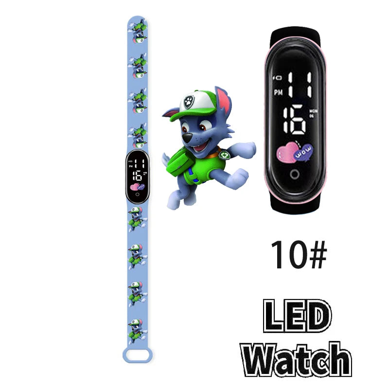שעון ילדים אופנתי מבית PAW Patrol – מסך מגע LED, ספורטיבי, עמיד ונוח לילדים!