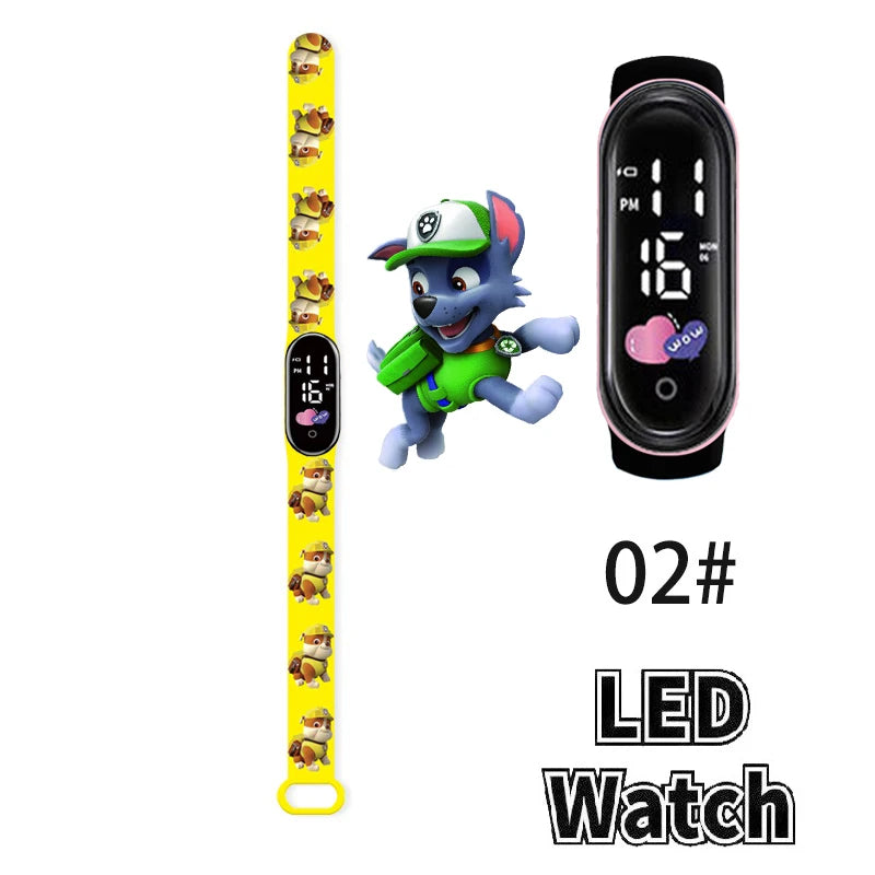 שעון ילדים אופנתי מבית PAW Patrol – מסך מגע LED, ספורטיבי, עמיד ונוח לילדים!