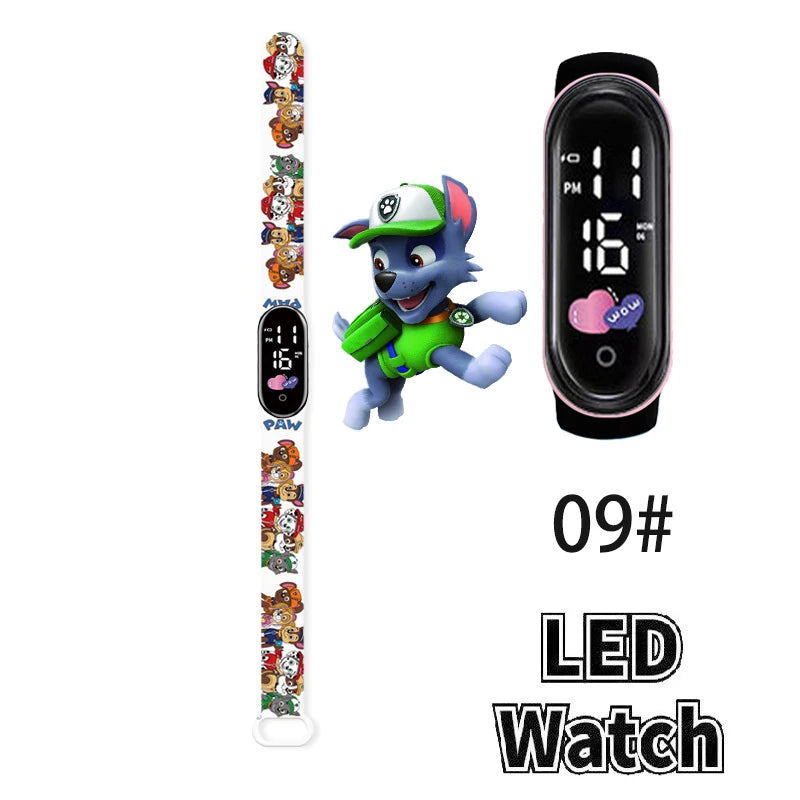 שעון ילדים אופנתי מבית PAW Patrol – מסך מגע LED, ספורטיבי, עמיד ונוח לילדים!