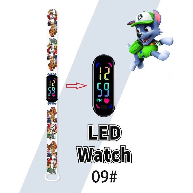 שעון ילדים אופנתי מבית PAW Patrol – מסך מגע LED, ספורטיבי, עמיד ונוח לילדים!