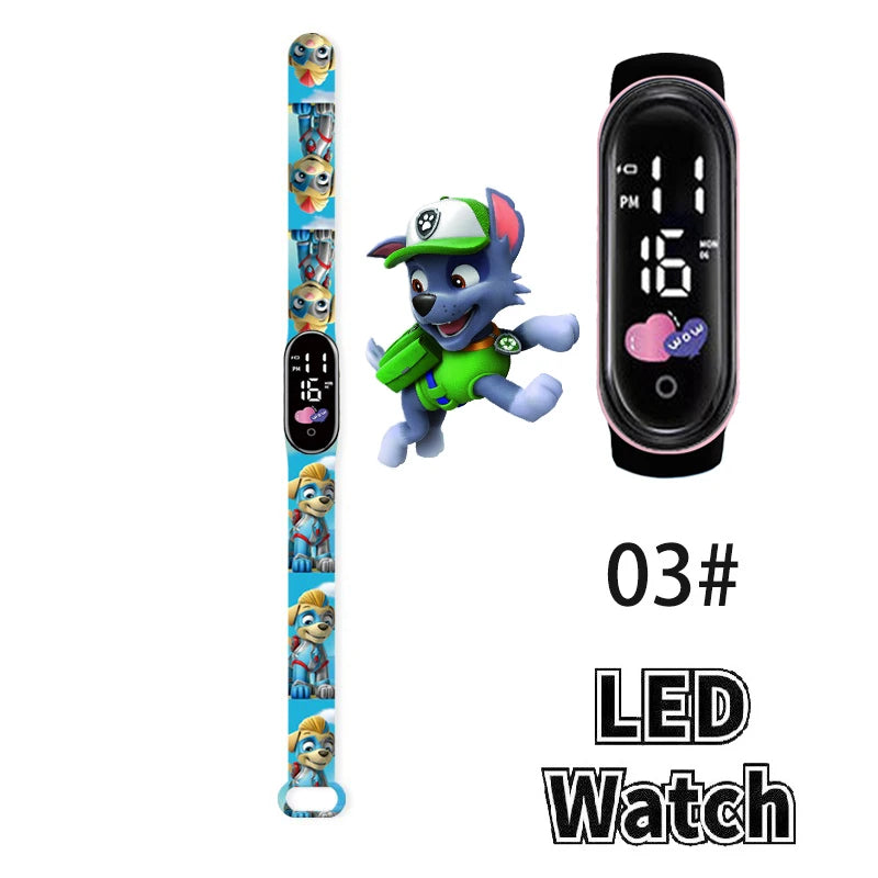 שעון ילדים אופנתי מבית PAW Patrol – מסך מגע LED, ספורטיבי, עמיד ונוח לילדים!