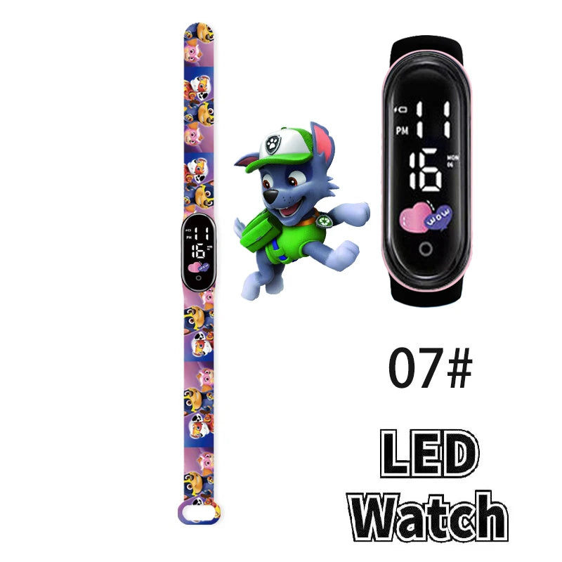 שעון ילדים אופנתי מבית PAW Patrol – מסך מגע LED, ספורטיבי, עמיד ונוח לילדים!