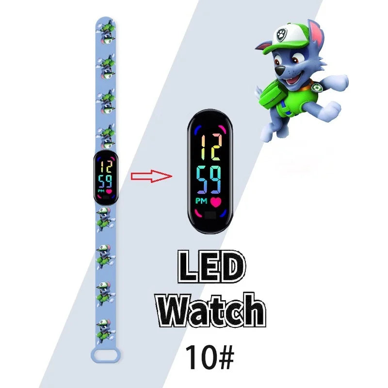 שעון ילדים אופנתי מבית PAW Patrol – מסך מגע LED, ספורטיבי, עמיד ונוח לילדים!