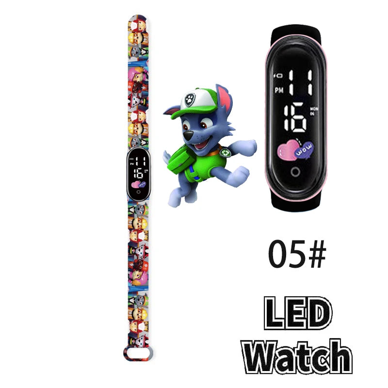שעון ילדים אופנתי מבית PAW Patrol – מסך מגע LED, ספורטיבי, עמיד ונוח לילדים!