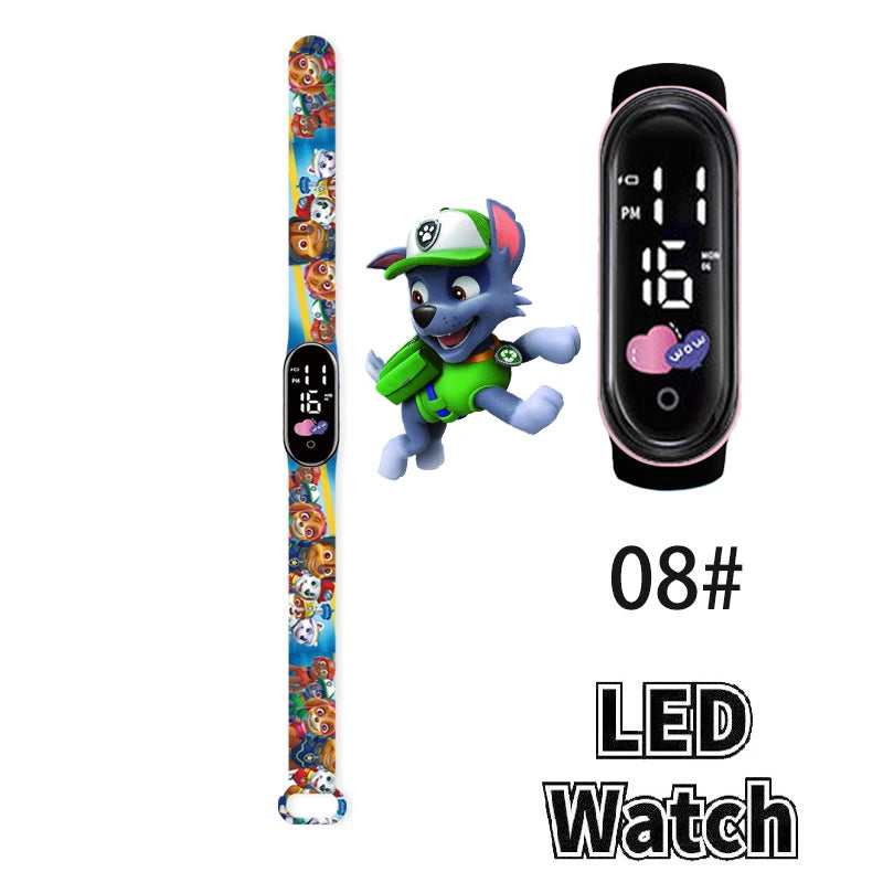שעון ילדים אופנתי מבית PAW Patrol – מסך מגע LED, ספורטיבי, עמיד ונוח לילדים!
