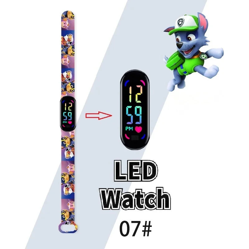 שעון ילדים אופנתי מבית PAW Patrol – מסך מגע LED, ספורטיבי, עמיד ונוח לילדים!