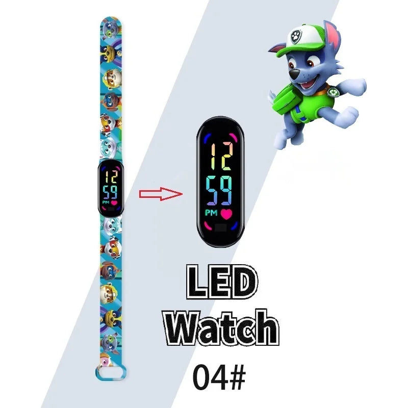 שעון ילדים אופנתי מבית PAW Patrol – מסך מגע LED, ספורטיבי, עמיד ונוח לילדים!