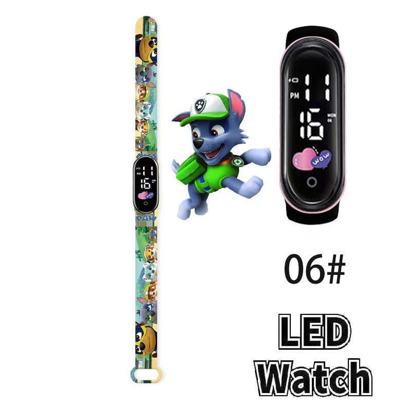שעון ילדים אופנתי מבית PAW Patrol – מסך מגע LED, ספורטיבי, עמיד ונוח לילדים!