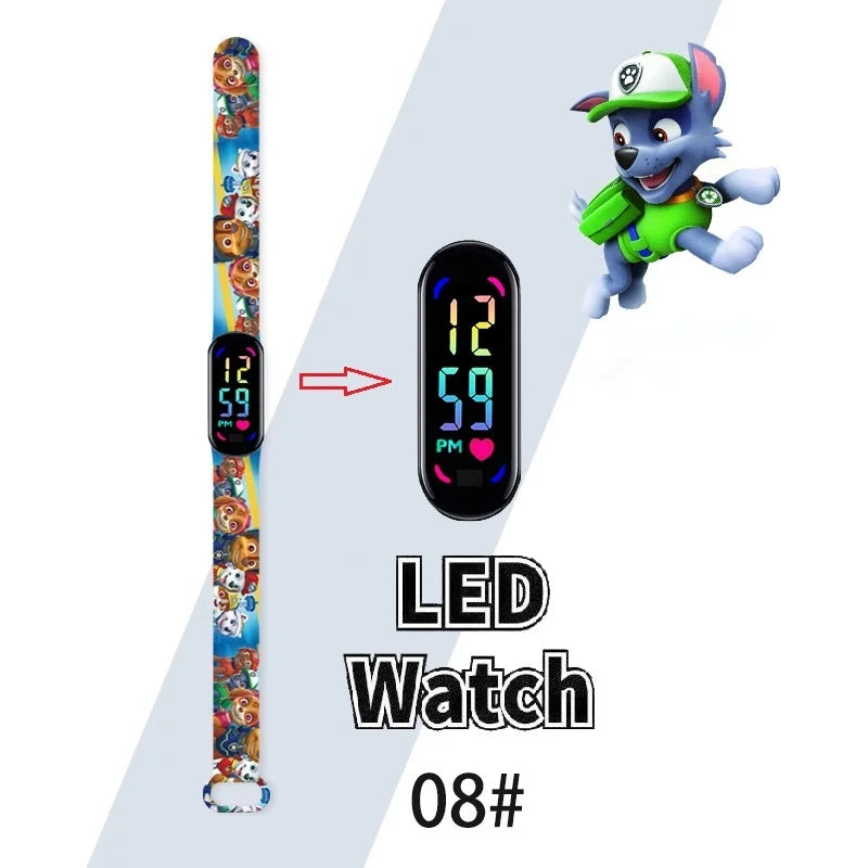 שעון ילדים אופנתי מבית PAW Patrol – מסך מגע LED, ספורטיבי, עמיד ונוח לילדים!