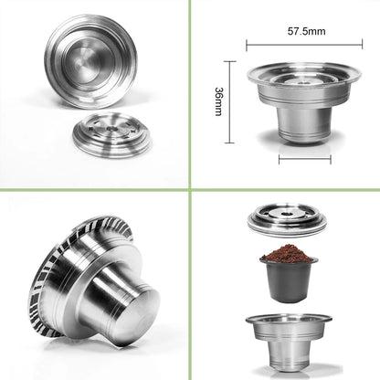 מתאם קפסולות רב-פעמי איכותי למכונות Nespresso VertuoLine | מנירוסטה עמידה, תואם לדגמי Vertuo Next ו-Pop | פתרון חסכוני ואקולוגי לשימוש בקפסולות מקוריות
