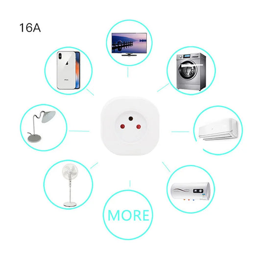 שקע חכם ישראלי 16A עם WiFi - שקע חשמל 220V עם שליטה מרחוק באפליקציה ותמיכה קולית עם Alexa ו-Google Assistant
