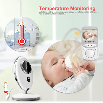 מוניטור אלחוטי מתקדם לתינוק עם מסך LCD, שמע דו-כיווני, ראיית לילה ופונקציית ניגון מוזיקה – מעקב נוח ובטוח 24/7