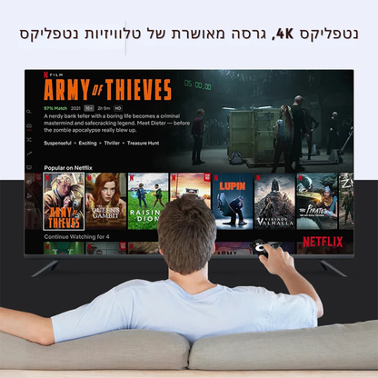 סטרימר Android TV 13.0 4K נייד וקומפקטי – הפוך כל טלוויזיה לחכמה עם ביצועים חזקים, תמונה חדה, WiFi בתדרים כפולים ותמיכה במגוון רחב של אפליקציות