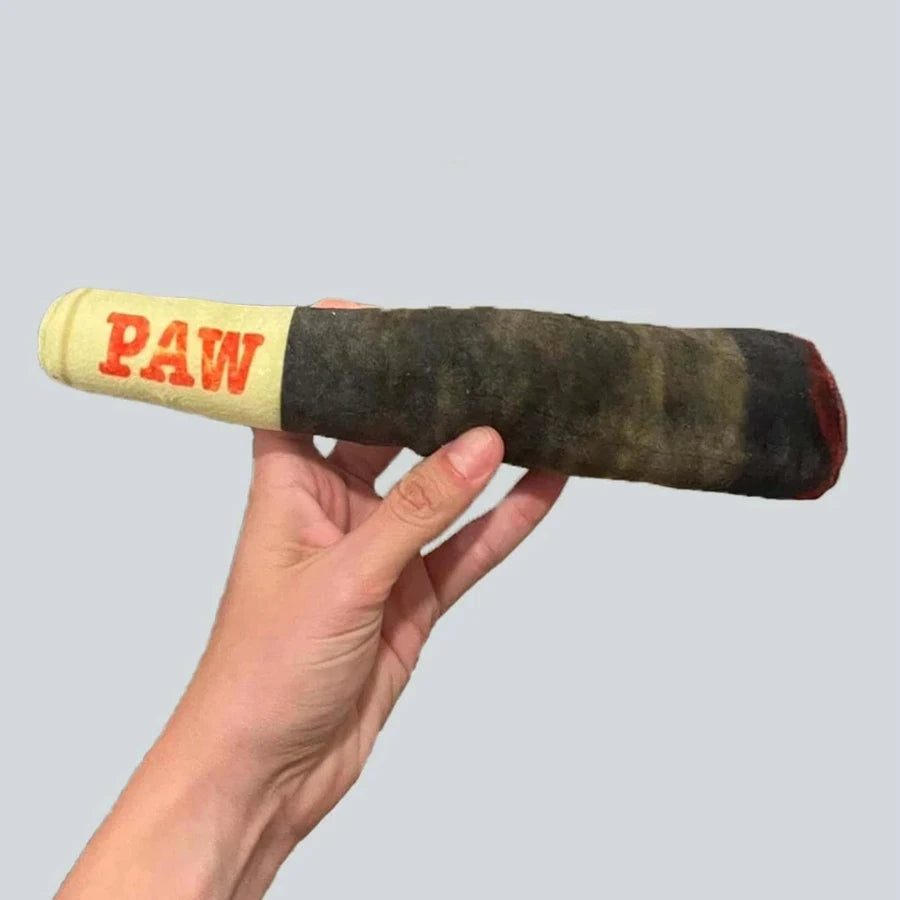 צעצוע אינטראקטיבי ומשעשע לכלבים - עיצוב ג’וינט, צעצוע פרוותי מצפצף לניקוי שיניים ולעיסה יצירתית לכלבים קטנים ובינוניים