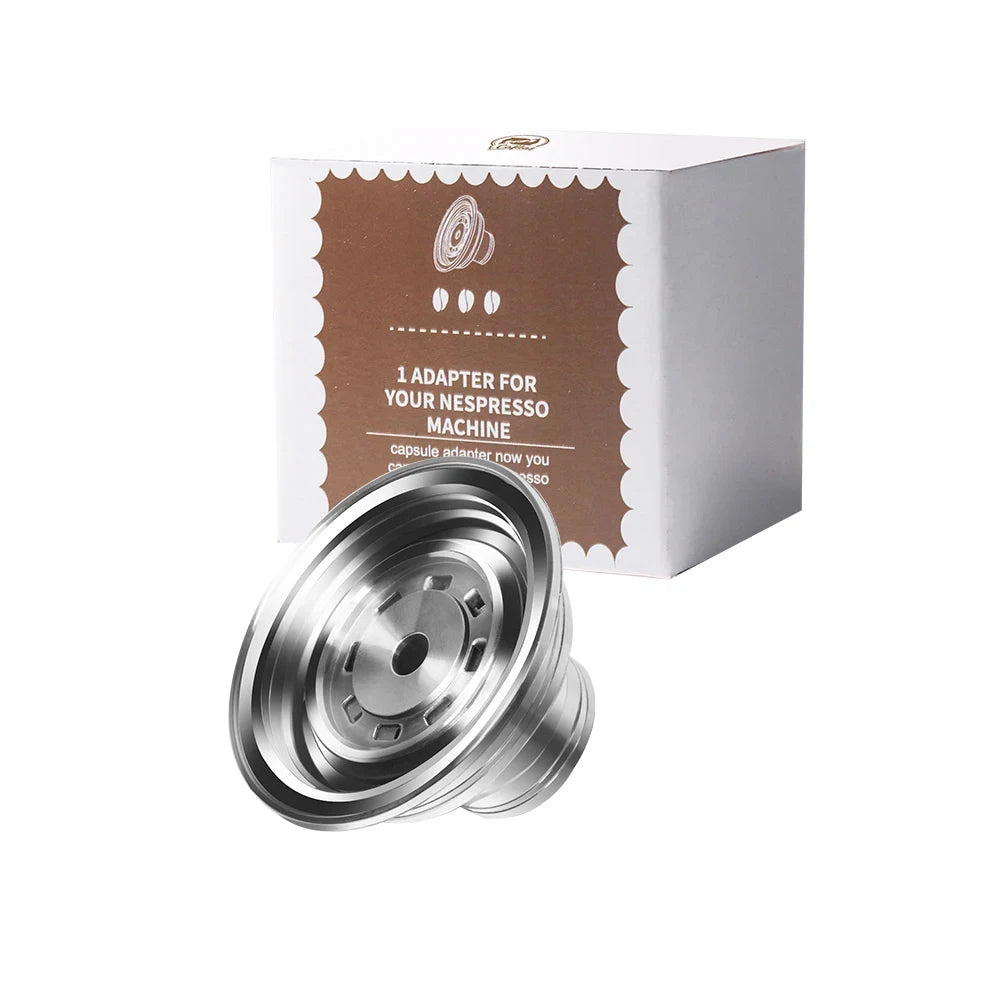 מתאם קפסולות רב-פעמי איכותי למכונות Nespresso VertuoLine | מנירוסטה עמידה, תואם לדגמי Vertuo Next ו-Pop | פתרון חסכוני ואקולוגי לשימוש בקפסולות מקוריות