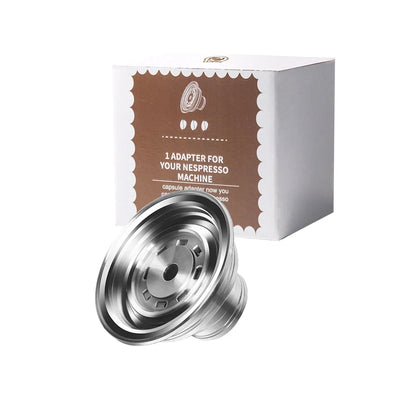 מתאם קפסולות רב-פעמי איכותי למכונות Nespresso VertuoLine | מנירוסטה עמידה, תואם לדגמי Vertuo Next ו-Pop | פתרון חסכוני ואקולוגי לשימוש בקפסולות מקוריות