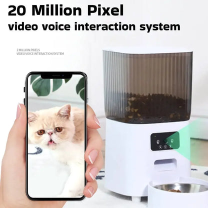 מאכיל אוטומטי חכם לחתולים ולכלבים – עם מצלמת HD, שליטה מהנייד, WiFi, טיימר מתקדם וקערת נירוסטה – פתרון מושלם להאכלה מדויקת גם כשאתם לא בבית
