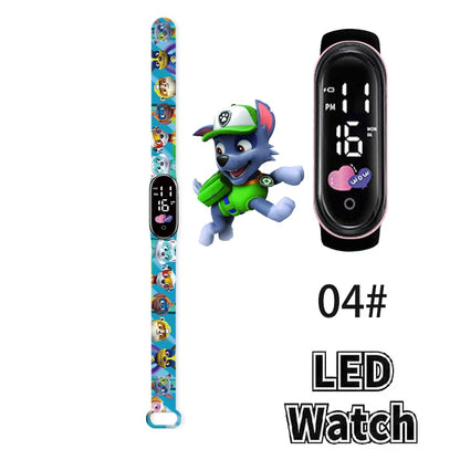 שעון ילדים אופנתי מבית PAW Patrol – מסך מגע LED, ספורטיבי, עמיד ונוח לילדים!