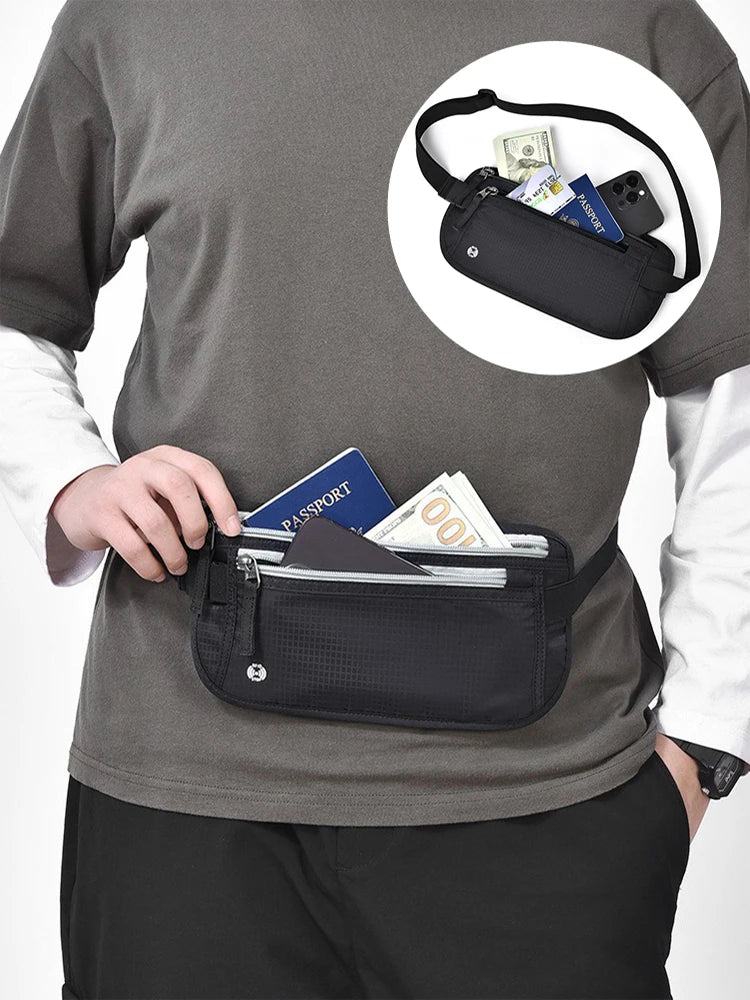 תיק מותן דק ונסתר עם הגנת RFID מבית SafeTrip – לנשיאה בטוחה של דרכון, מזומן וכרטיסי אשראי | פתרון מושלם ונוח לכל טיול או פעילות