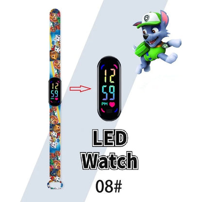 שעון ילדים אופנתי מבית PAW Patrol – מסך מגע LED, ספורטיבי, עמיד ונוח לילדים!